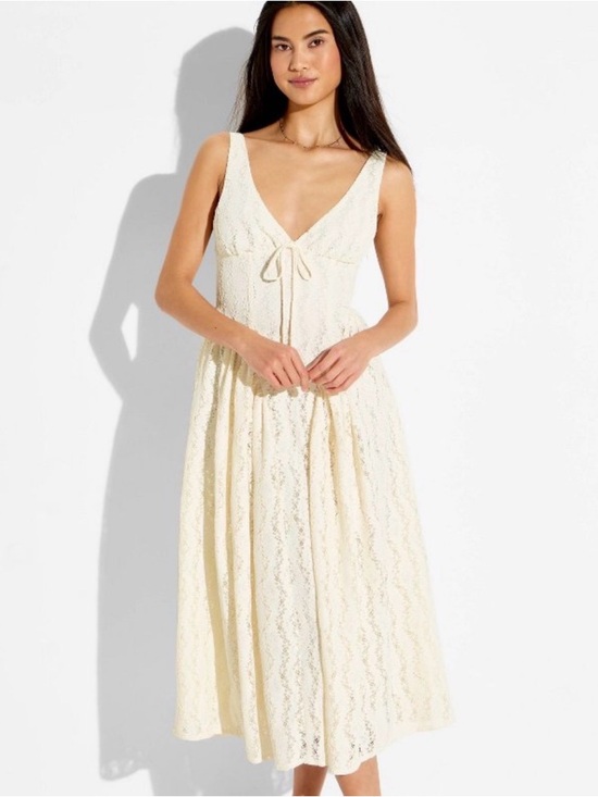 wild fable Dresses & Skirts - Target Women’s Midi Lace Basque Empire Waist Dress - Wild Fable - Cream